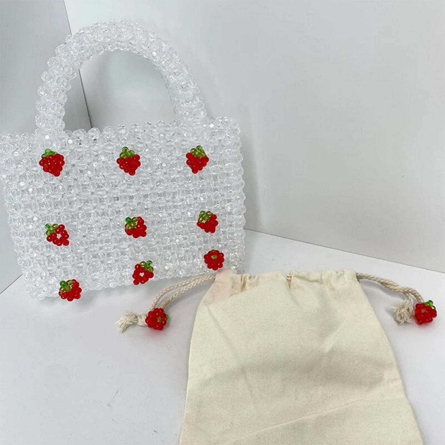 Strawberry Beaded Bag