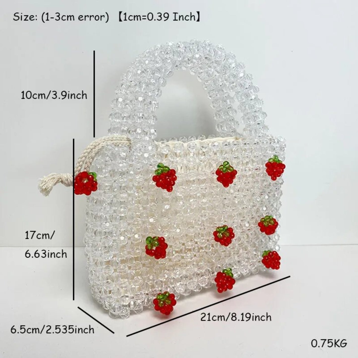 Strawberry Beaded Bag