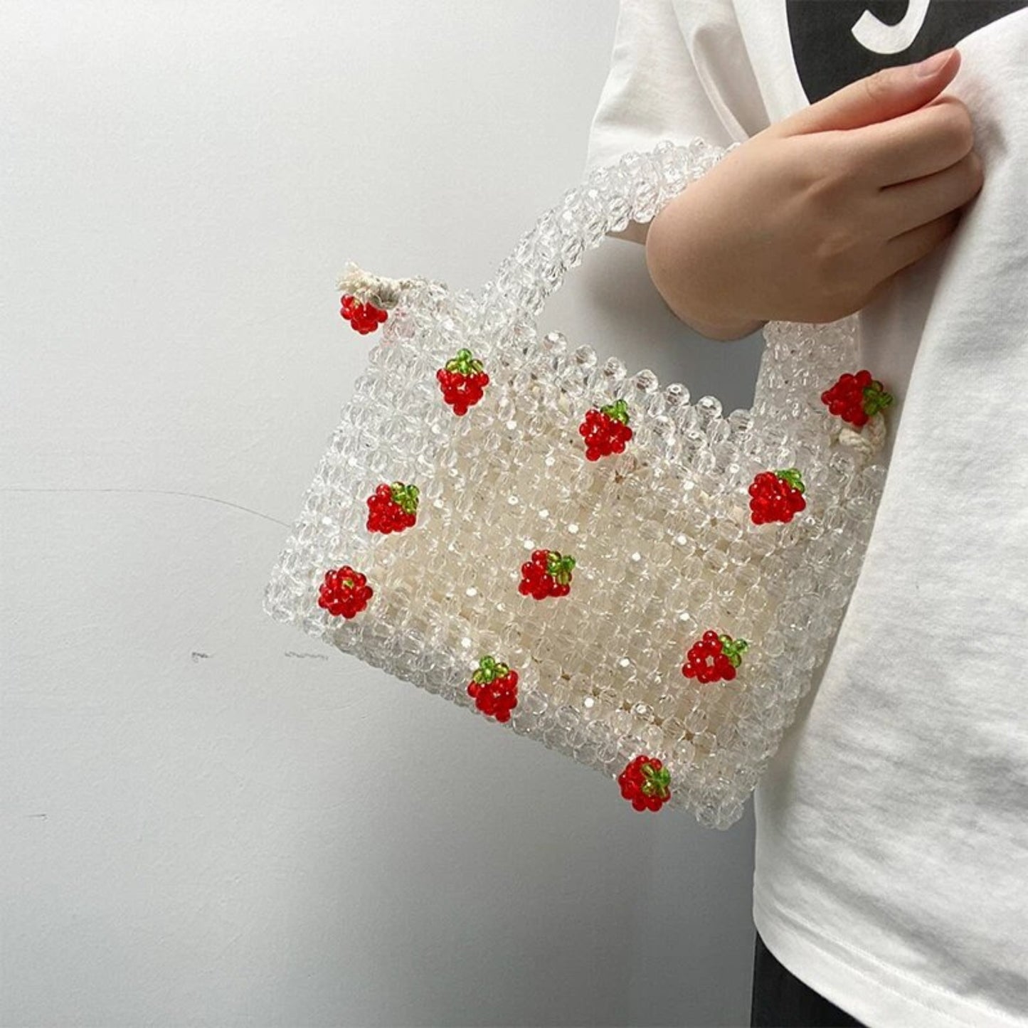 Strawberry Beaded Bag