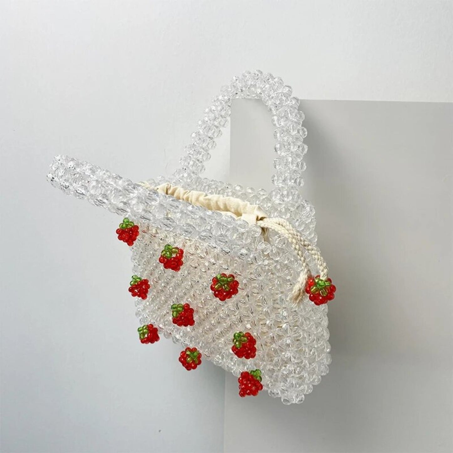 Strawberry Beaded Bag