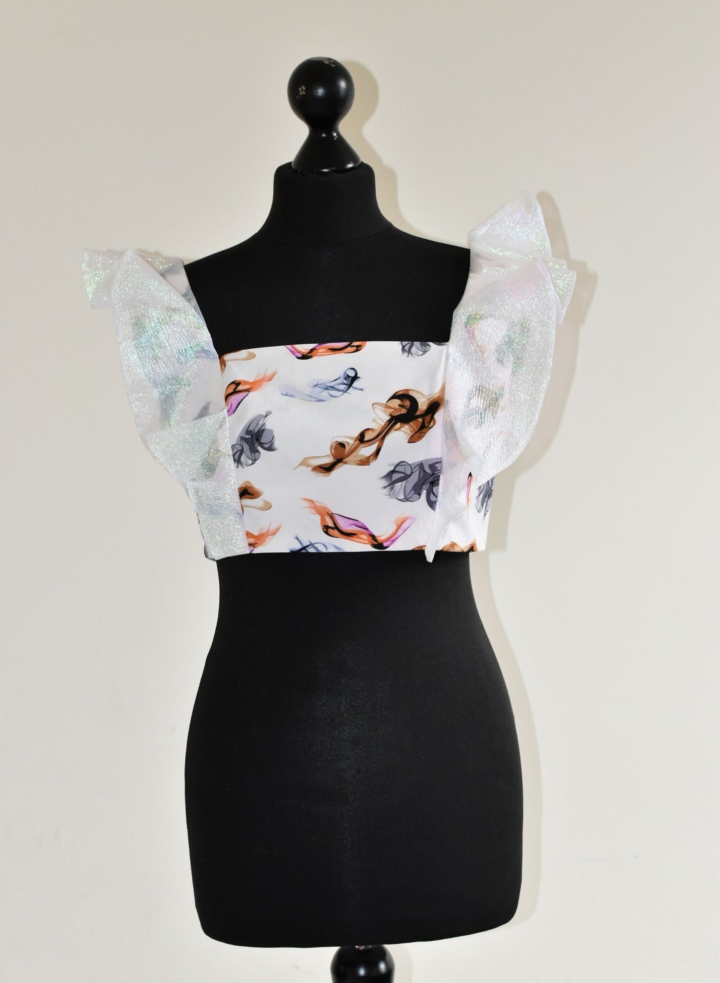 Ruffle Cropped Top Organic Cotton