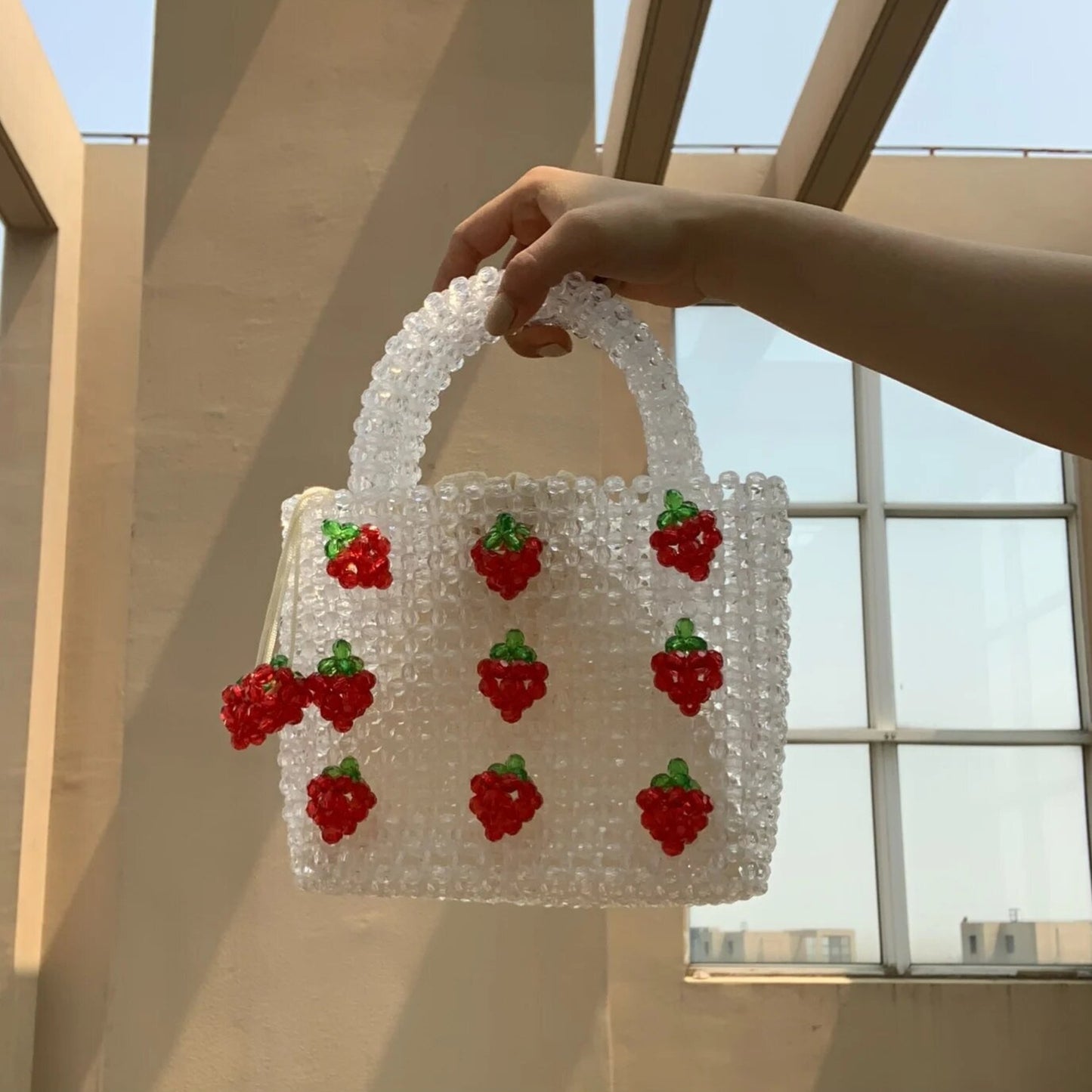 Strawberry Beaded Bag