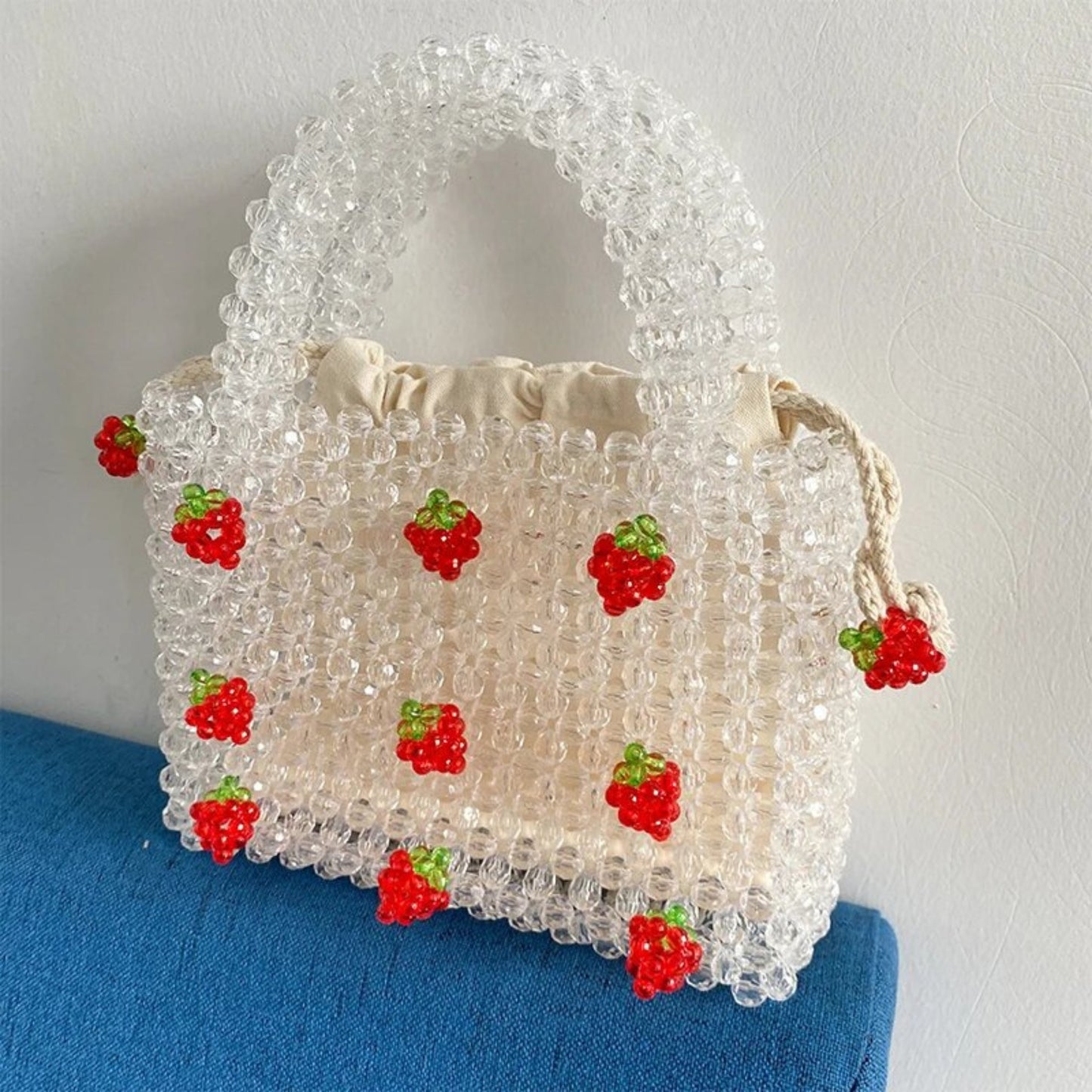 Strawberry Beaded Bag