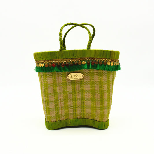 Mini Straw Handbag Green