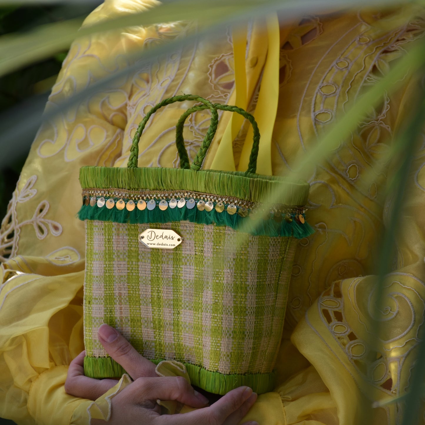 Summer Bag / Straw Bag Green