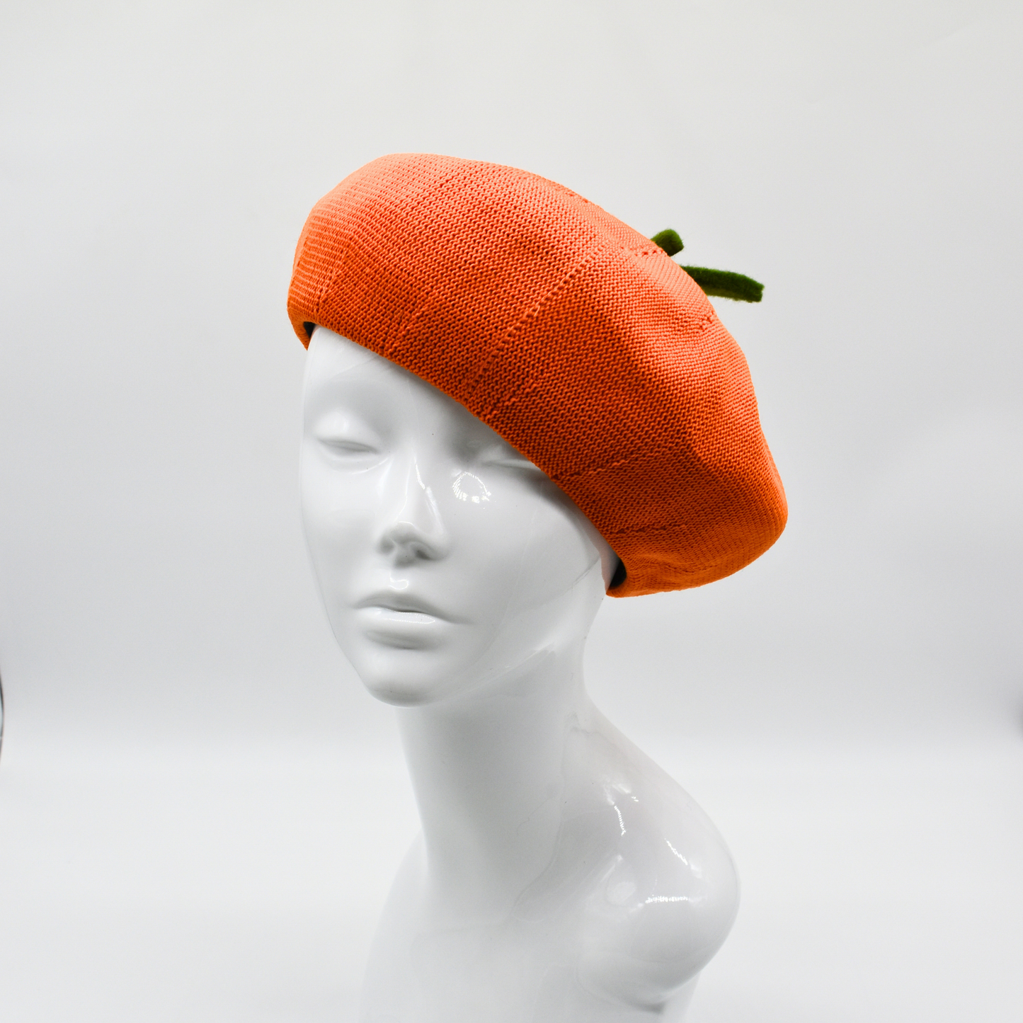 Unisex Summer Beret Hat Orange Cotton