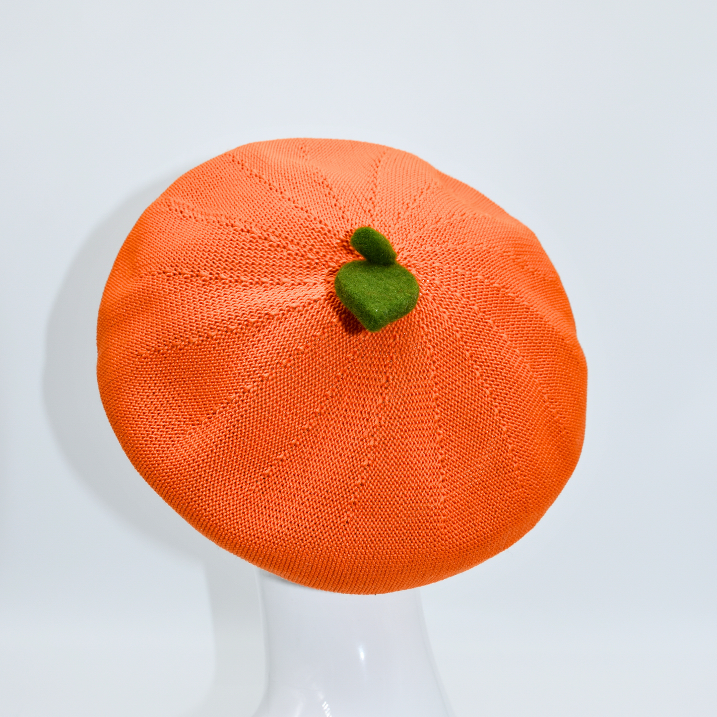 Unisex Summer Beret Hat Orange Cotton
