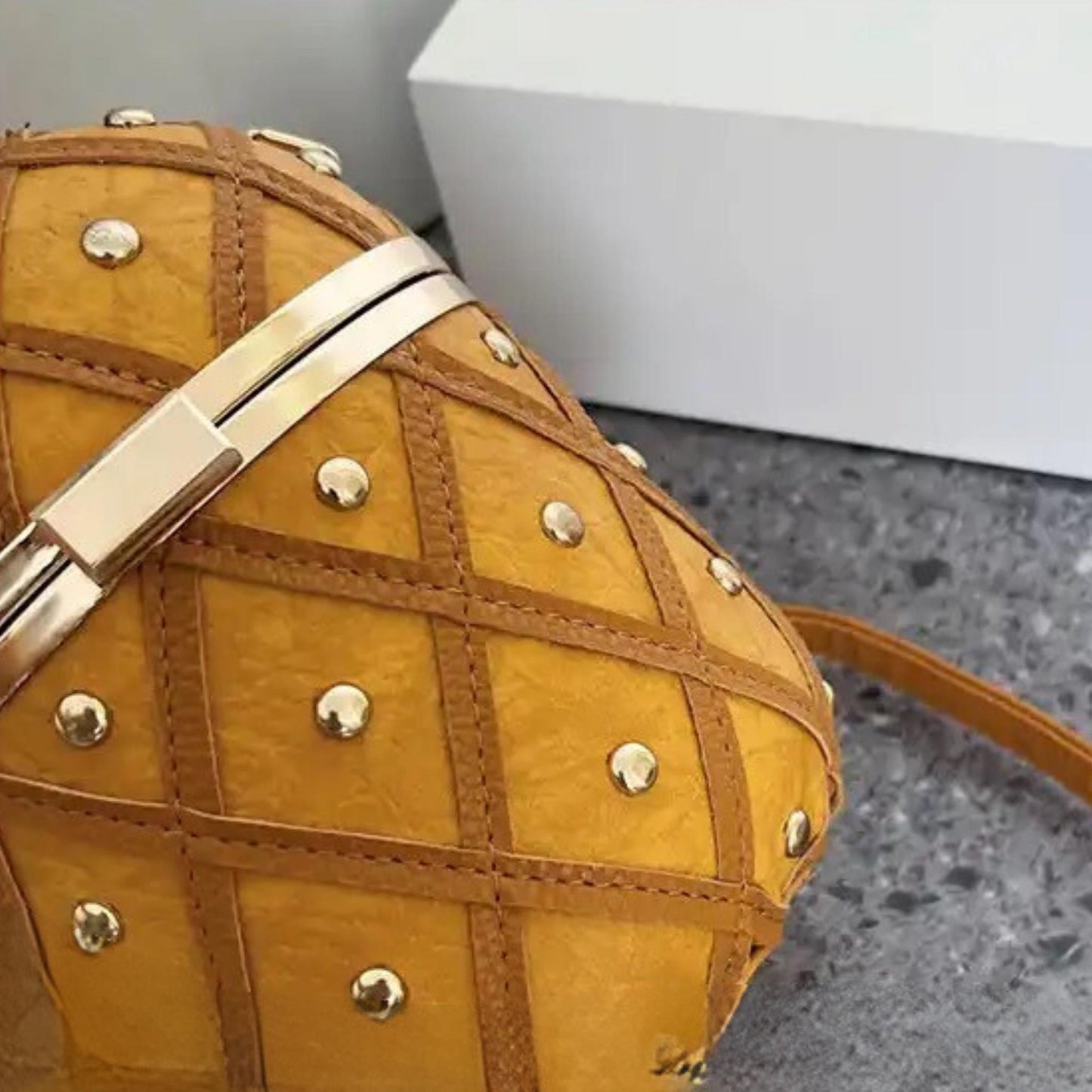 Pineapple Handbag Vegan Leather