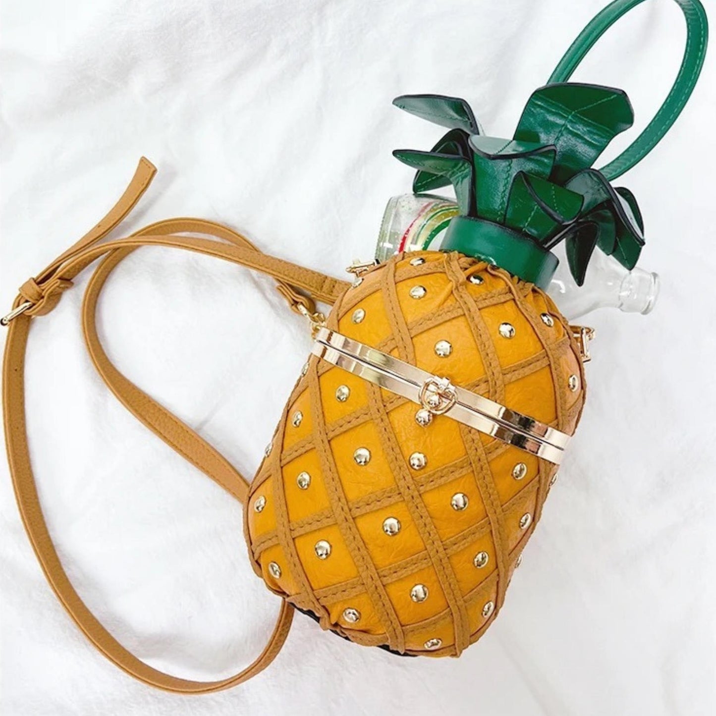 Pineapple Handbag Vegan Leather