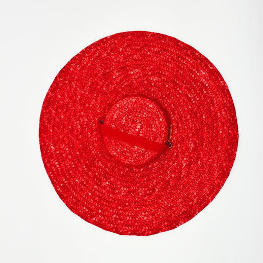 Red Summer Straw Hat