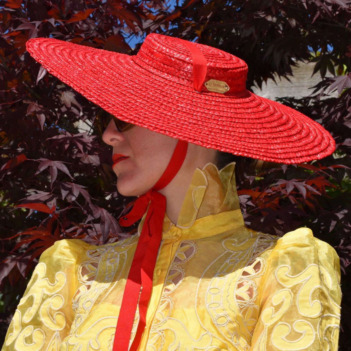 Summer Hat for Women / Red Straw Hat