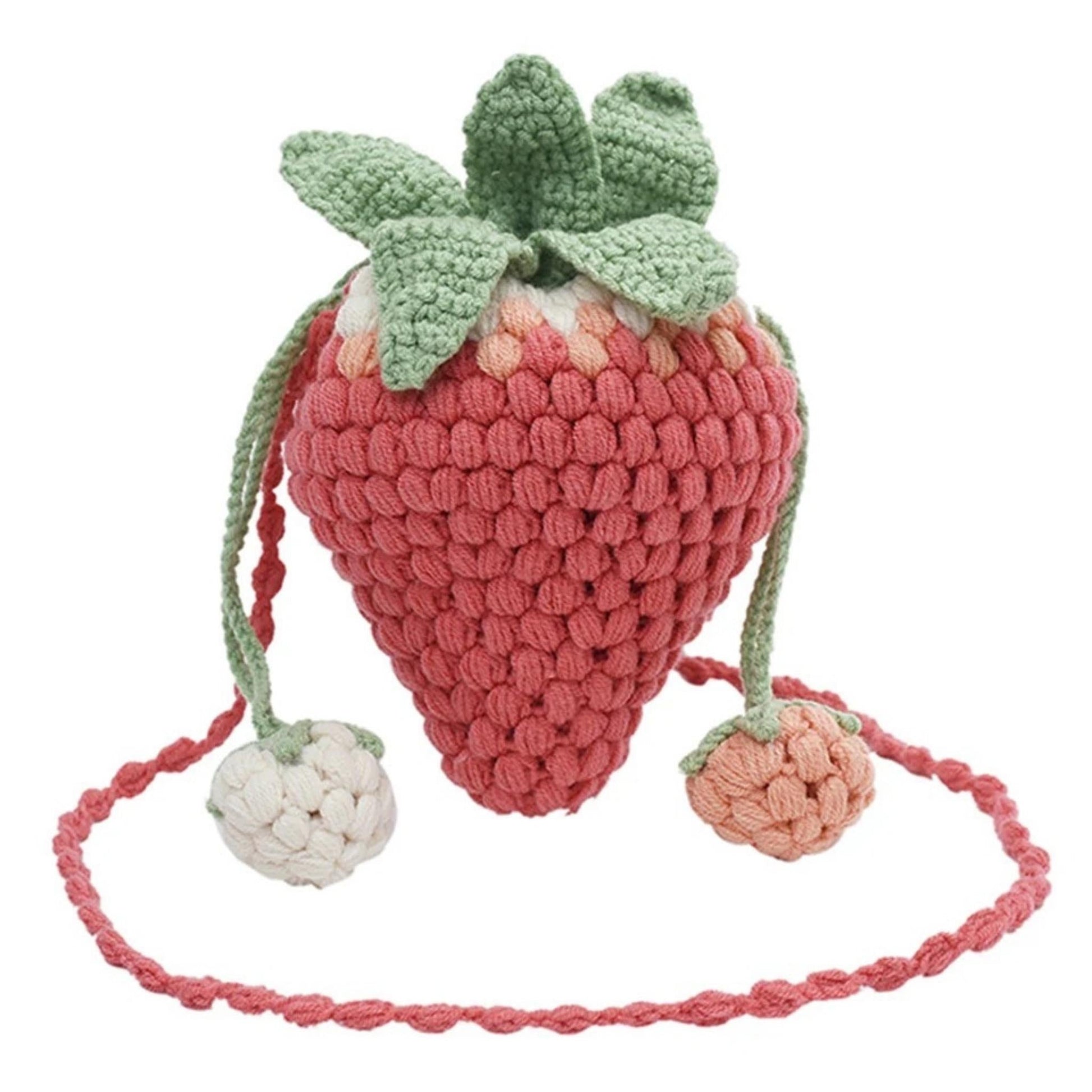 Crochet Strawberry Handbag - Dedais Slow Fashion