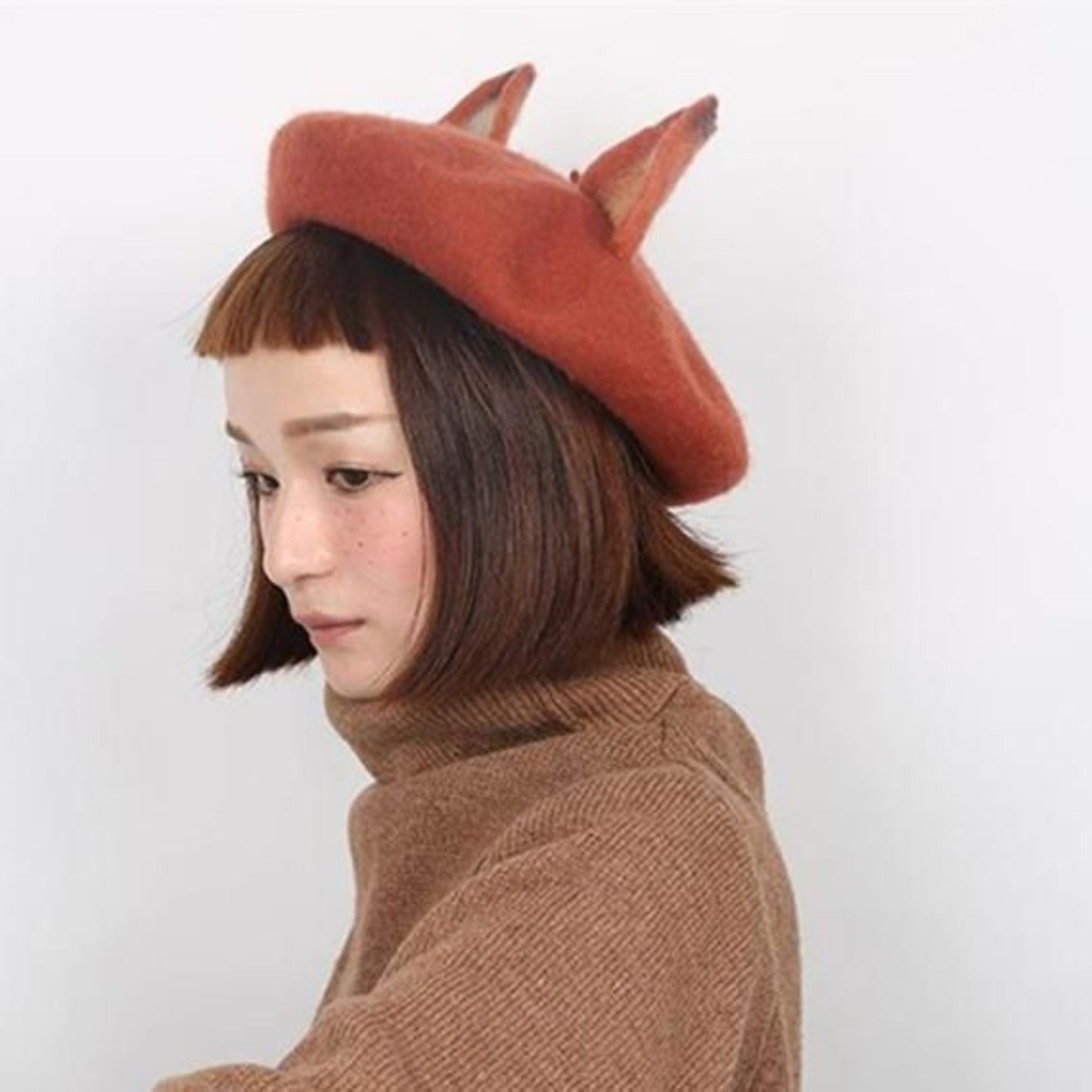 Little Fox Beret Hat - Dedais Slow Fashion