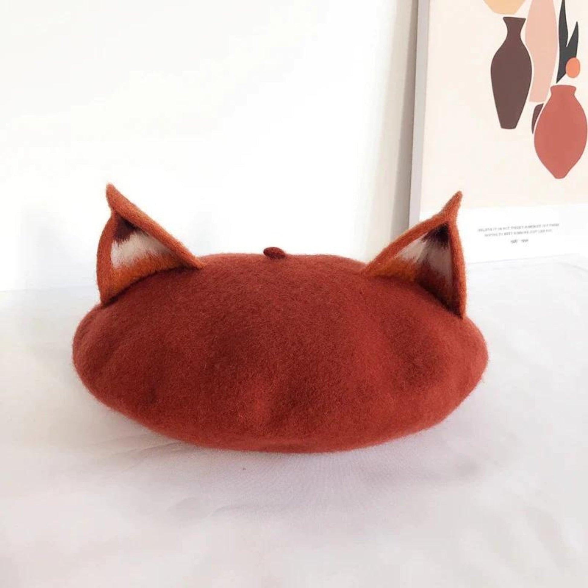 Little Fox Beret Hat - Dedais Slow Fashion