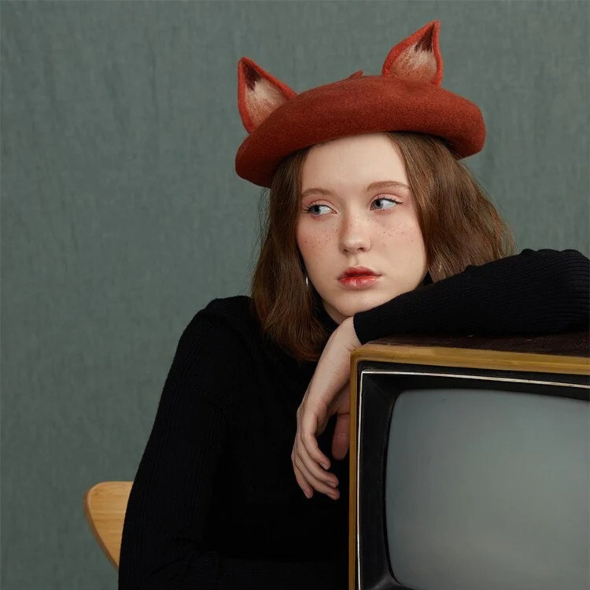 Little Fox Beret Hat - Dedais Slow Fashion