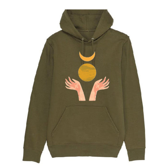 Organic Cotton Hoodie Khaki - Dedais Slow Fashion