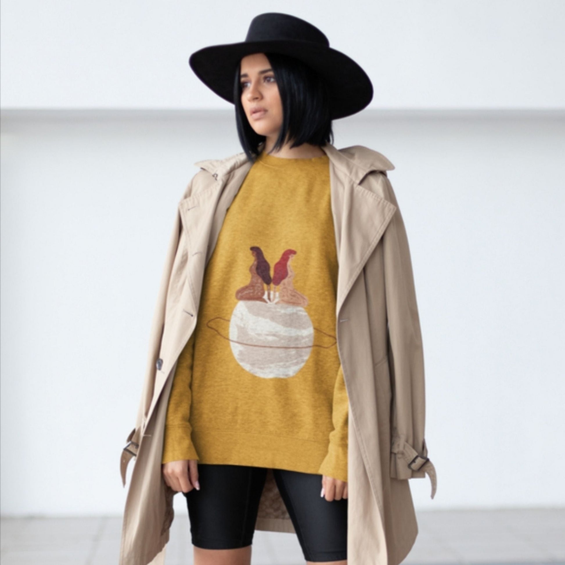 Organic Cotton Hoodie Mustard - Dedais Slow Fashion