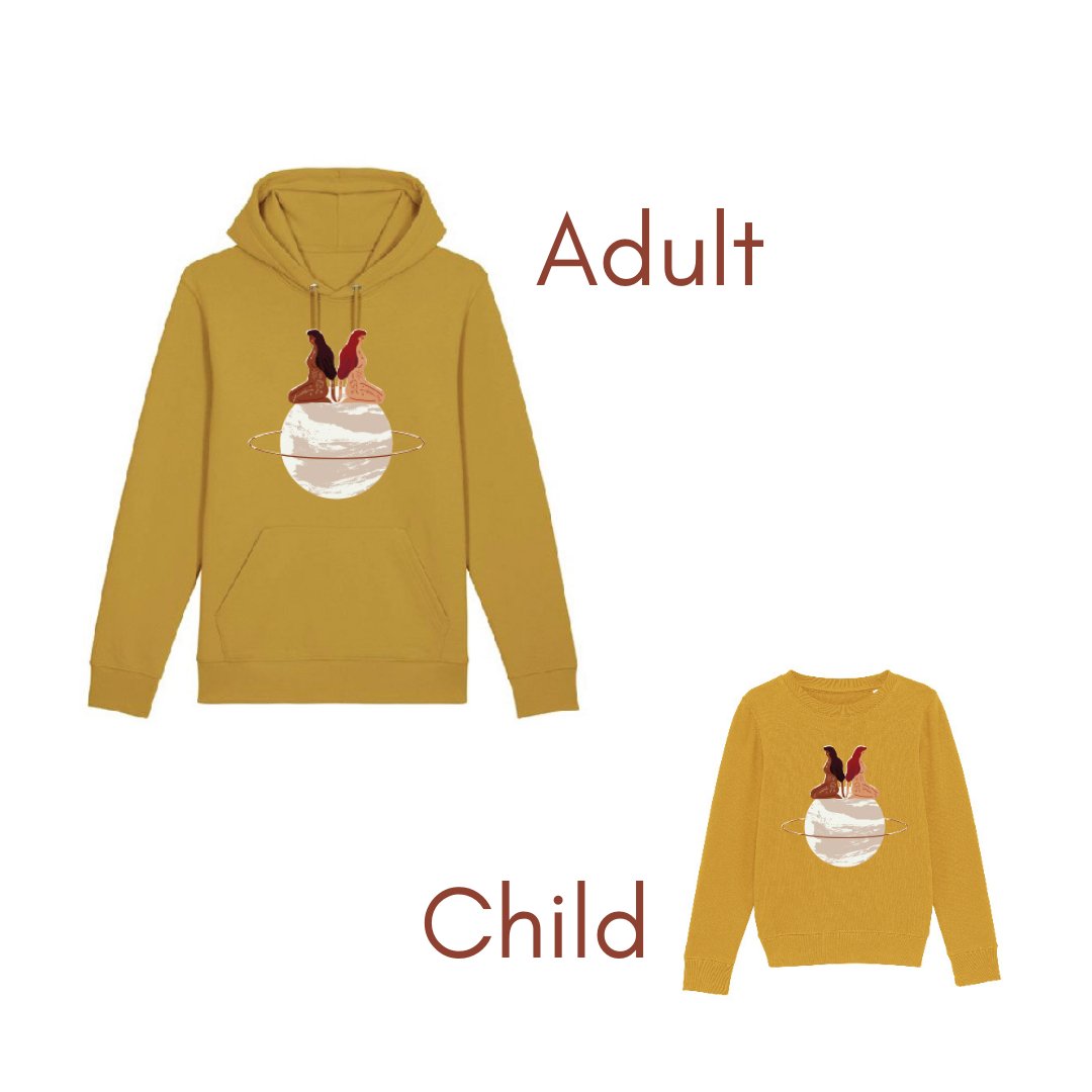 Organic Cotton Hoodie Mustard - Dedais Slow Fashion